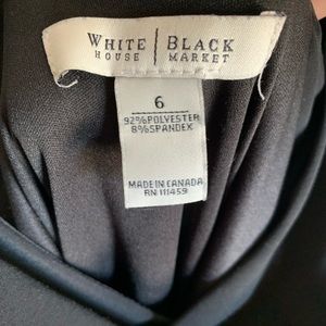 White House Black Market slinky black evening dress